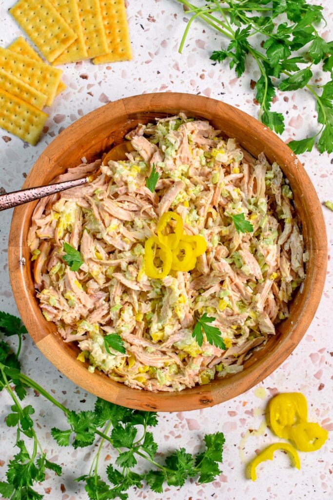 Zesty Pepperoncini Chicken Salad Recipe