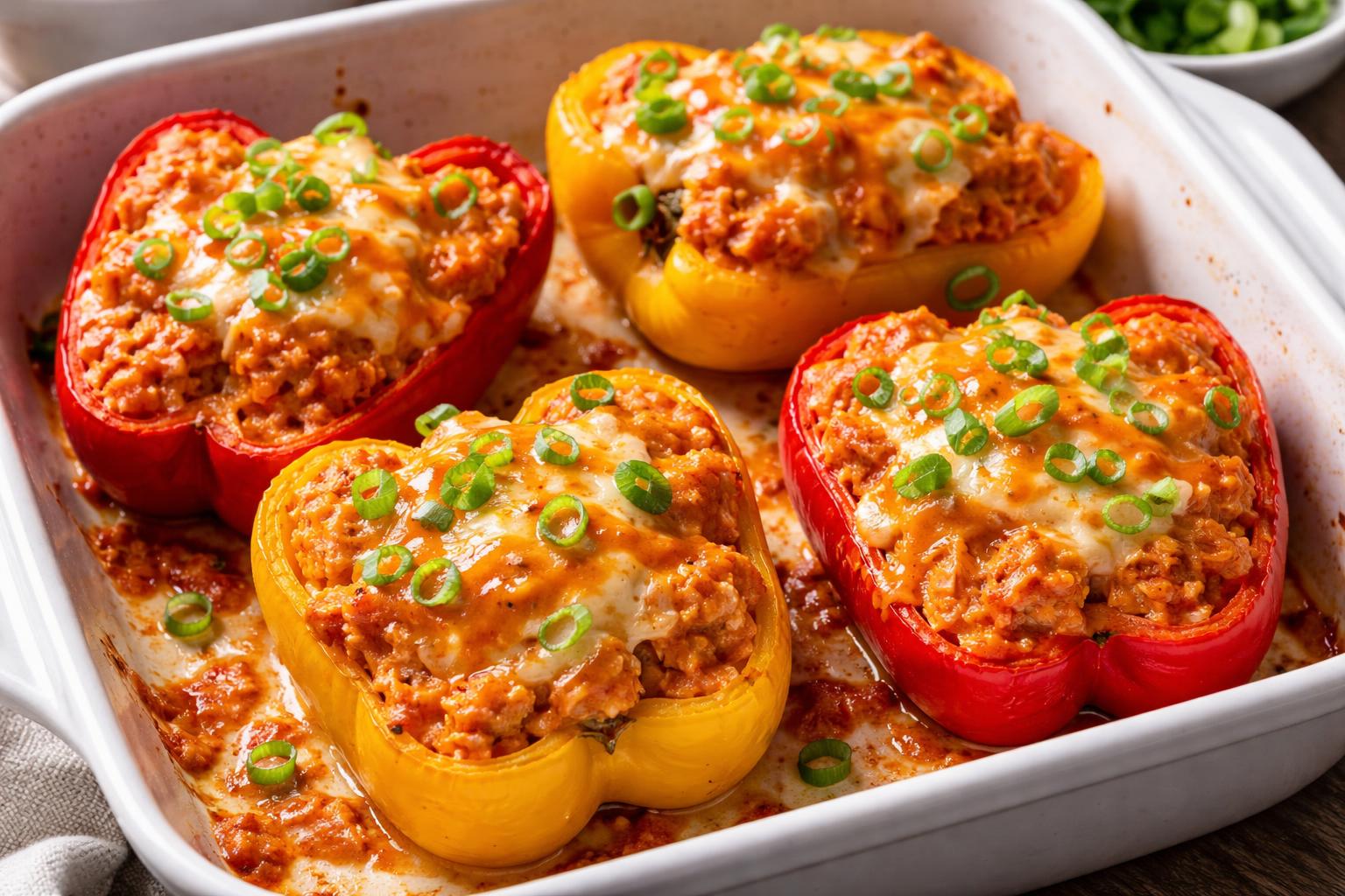 Buffalo Chicken Stuffed Peppers Recipe