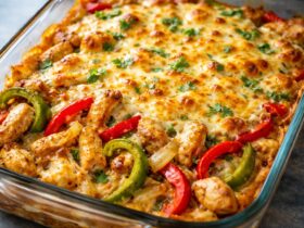 Chicken Fajita Cottage Cheese Bake Recipe