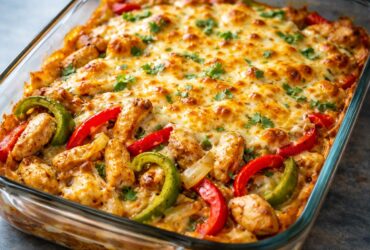 Chicken Fajita Cottage Cheese Bake Recipe
