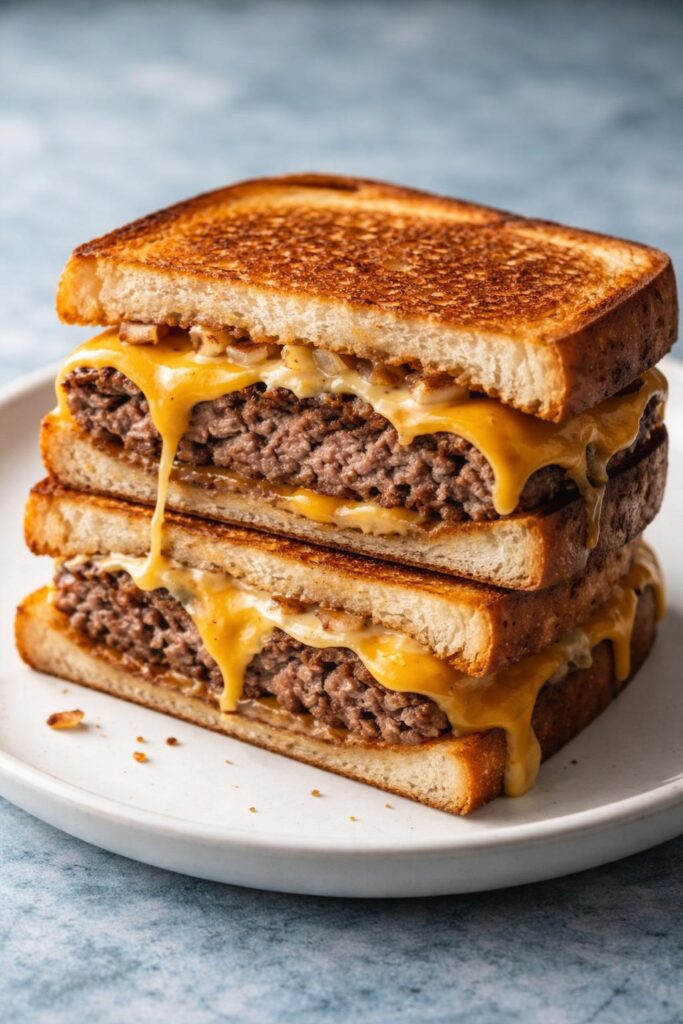 Grilled Cheese Burger Sandwich Recipe