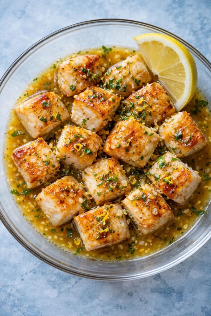 Lemon Butter Fish Bites Recipe
