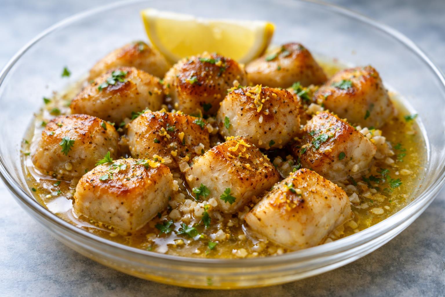 Lemon Butter Fish Bites Recipe
