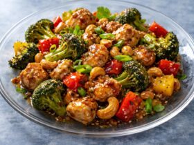 Sheet Pan Cashew Chicken Recipe